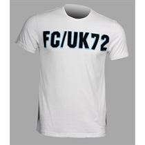 french connection white t-shirt with flock logo