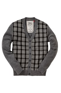 French Connection Wilhelm Mixed Check Cardigan
