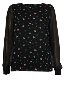 Winter Ditsy Floral Blouse