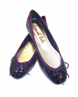 Harriet Patent Purple Croc Purple Trim