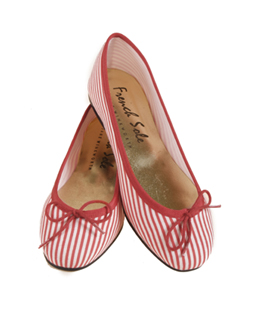 Harriet Red/Wht Stripe Red Trim