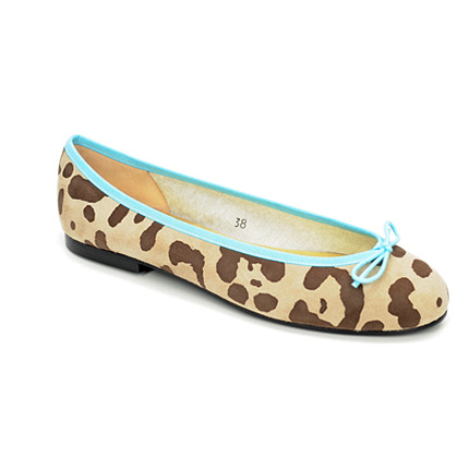 Henrietta High leopard nubuck/aqua trim