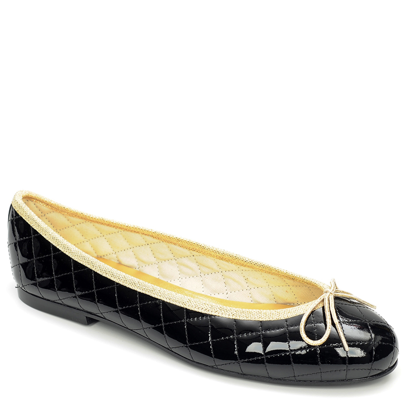 Henrietta High Quilted Black/Gold Trim