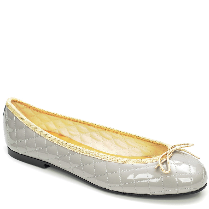 Henrietta High Quilted Grey/Gold Trim