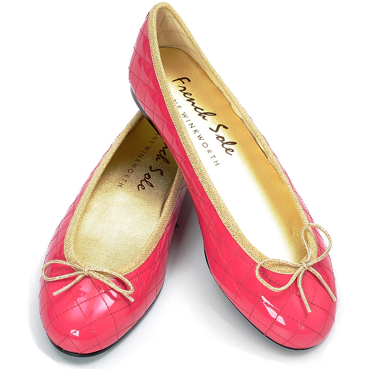 Henrietta High Quilted Pink/Gold Trim