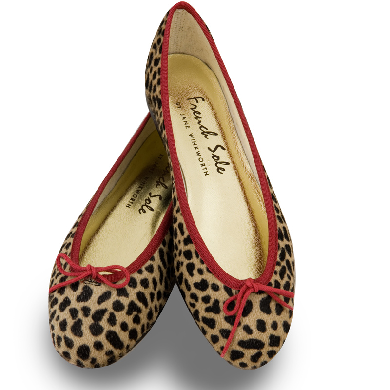 Low Cut Leopard Ponyhair Magenta Trim