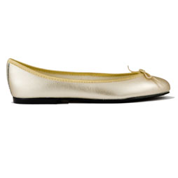 French Sole Pirouette Platine Leather Gold Trim