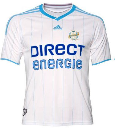 French teams Adidas 09-10 Marseille Long Sleeve Home Shirt