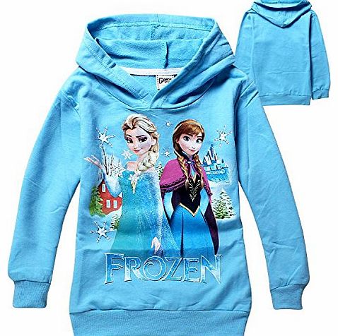 freshbaffs Frozen Elsa & Anna Long Sleeve Hoody Top Jumper Outerwear (2-3years)