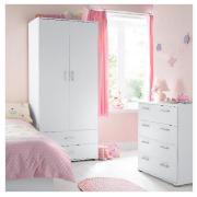 Fresno Double Wardrobe, White