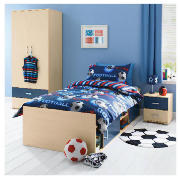 Fresno Doubler Wardrobe, Blue/Maple Effect