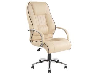Freya cream leather chair