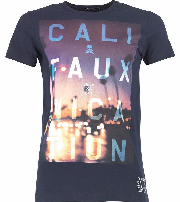 Friend Or Faux Mens Hotcity T-Shirt Navy