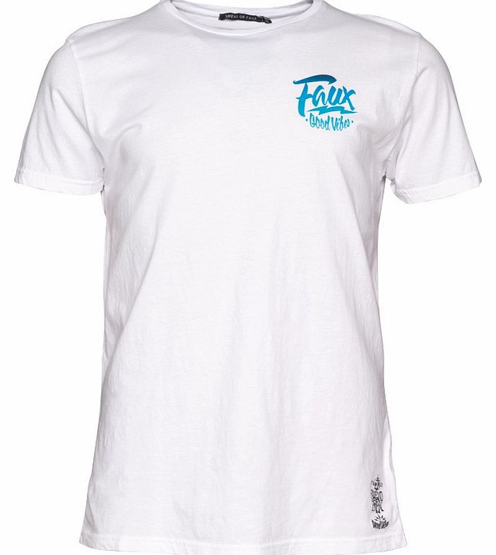 Friend Or Faux Mens Vibes T-Shirt White