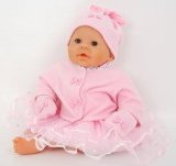 FRILLYLILY DOLLS FLLECE JACKET , HAT AND MITTENS SET 18-20 INS DOLLS