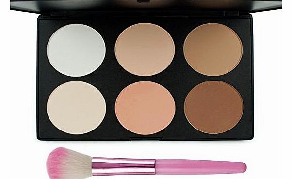 Frola Cosmetics Professional 6 Colors Contour Face Power Foundation Makeup Palette #01