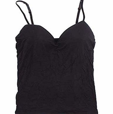 Froomer Modal Adjustable Strap Built In Bra Padded Self Mold Tank Camisole Cami