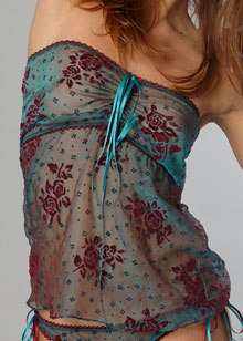 Flock Chiffon strapless cami