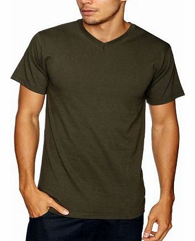 3 Pack V-Neck Mens T-Shirt Charcoal/Heather/Black Small