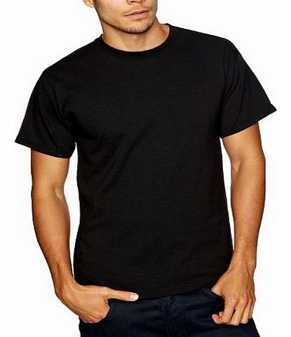 Fruit of the Loom 5 Pack Heavy Mens T-Shirt Black/Black/Heather/Heather/White XX-Large