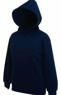 Fruit of the Loom Childrens Hooded Sweatshirt Hoodie (NAVY BLUE, AGE 9/11)