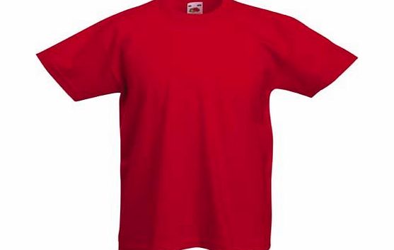 Fruit of the Loom Childrens T Shirt in Red Size 14-15 (SS6B)