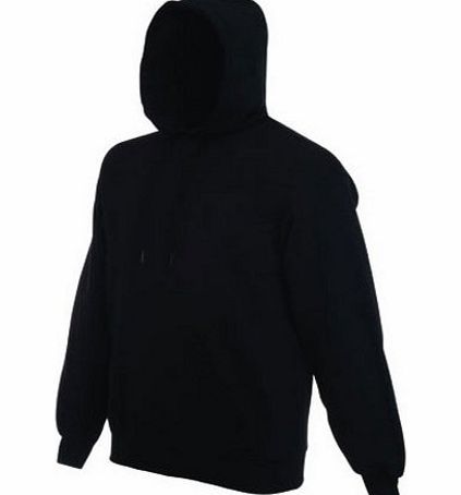 Fruit of the Loom  HOODED SWEATSHIRT HOODIE - 18 COLOURS ALL SIZES (Large / 42`` -44``, Black)