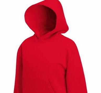 Fruit of the Loom  Kids Childrens Hoodie Hooded Sweatshirt Red 14-15 Years