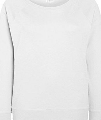 Fruit of the Loom  Ladies Fitted Lightweight Raglan Sweatshirt (240 GSM) (M) (White)