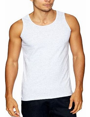 Fruit of the Loom Mens 3 Pack Slubbed Athletic Vest, Black/White/Heather, Medium