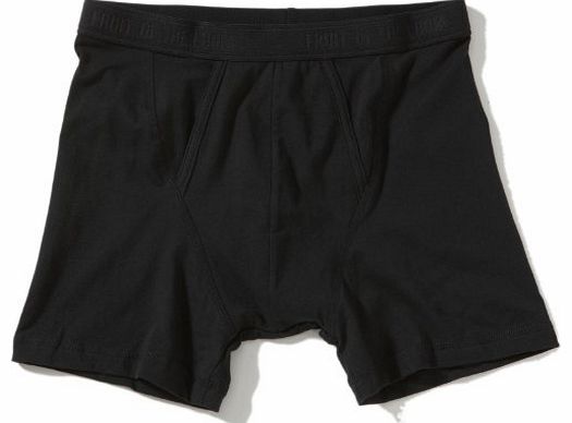 Mens Classic Fly Front Boxer Shorts, Black, XX-Large