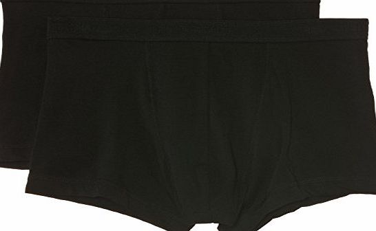 Fruit of the Loom Mens Classic Shoty 2 Pack Boxer Shorts, Black, X-Large