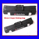 fsonlineuk FISHING ROD REEL TACKLE BAG IN BLACK 2 LAYER