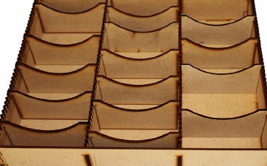 FSSS Ltd PLAIN MDF STORAGE BOX FOR LORD OF THE RINGS YU-GI-OH POKEMON TRADING CARDS Card Game, Insert , Organiser, Wood, Compartment , Dividers LCG , TCG