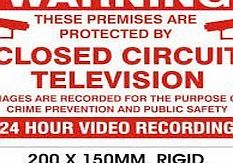 FSSS Ltd WARNING 24HR VIDEO RECORDING SIGN. RIGID. PRINTED. 150x200MM