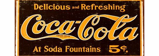 FTTD Coca Cola Delicious and Refreshing 40x21cm Tin Sign