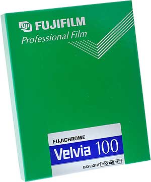 fuji Velvia 100 - RVP100 - 4x5 (5x4) Sheet Film
