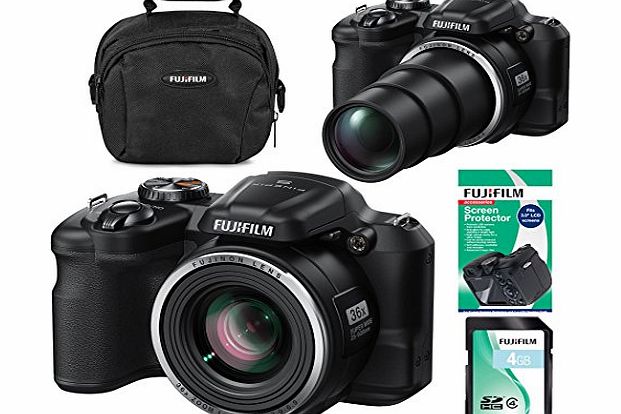 Fujifilm FinePix S8650 16MP Digital Bridge Fuji Camera Bundle - 36x Zoom (Black)