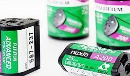 Four rolls of Fuji Nexia 25 exposure APS film