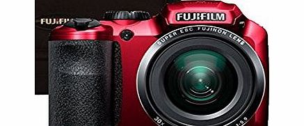 Fujifilm Fuji FinePix S4800 Compact Digital Camera - Red (16 MP, 30x Optical Zoom) 3-Inch LCD with 8GB Class 10 Memory Card and Bridge Case