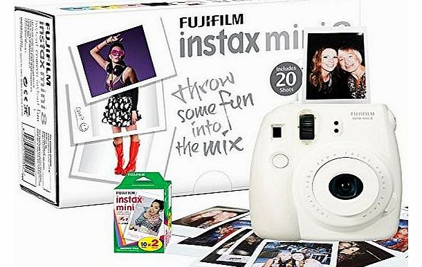 Fujifilm Instax Mini 8 Camera with 20 Shots - White