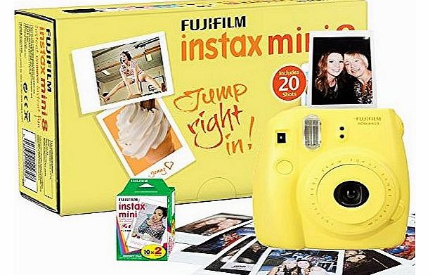 Instax Mini 8 Camera with 20 Shots - Yellow