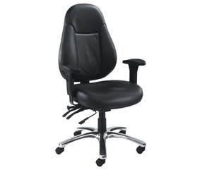 Fulham 24hr leather high back operator