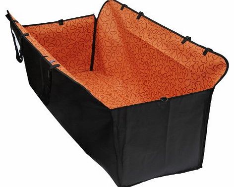 Fuloon Orange Washable Double Layer Waterproof Pet Dog Cat Safe Safety Travel Hammock Car Bed Seat Cover Ma