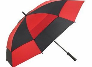 Fulton StormShield Double Canopy Golf Umbrella - Black and Red