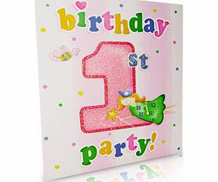 Fun at One Birthday Girl x8 Party Invitations