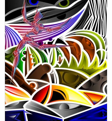 Fun Photo Cakes 10`` x 7.5`` Cubism Abstract Art Cake Toppers Decorations on Edible Wafer Rice Paper