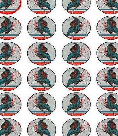 Fun Photo Cakes X24 1.5`` Vintage Steampunk Butterfly Period Poster Drawing Cup Cake Toppers Decorations on Edible Wafer Rice Paper