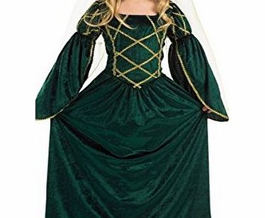 Girls Medieval Tudor Princess Fancy Dress Costume 10 - 12 years