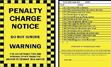 Funking 6 x Prank Parking Tickets